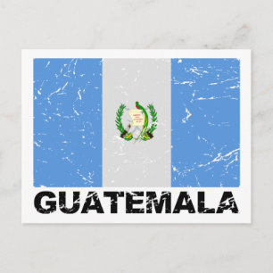 Guatemala Vintage-Flagge Postkarte