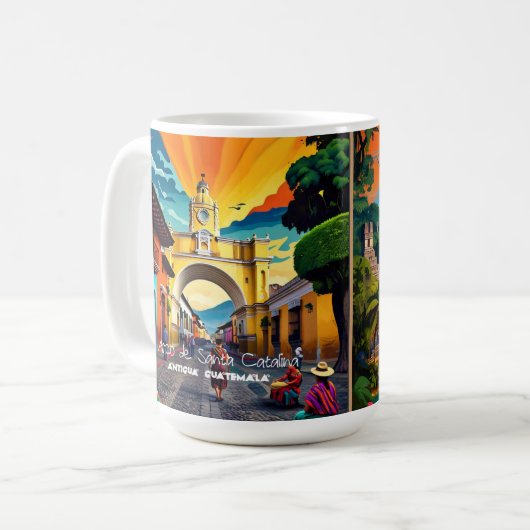 Guatemala | Vintage Retro-Funktion Kaffeetasse (Vorderseite Links)