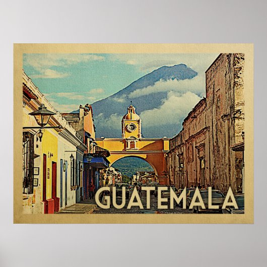 Guatemala Vintage Travel Poster (Vorne)