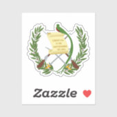 Guatemala-Wappen Aufkleber (Blatt)