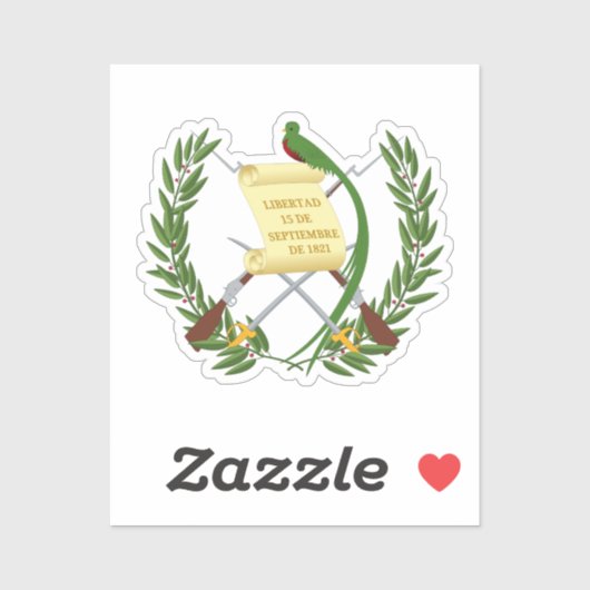 Guatemala-Wappen Aufkleber (Blatt)