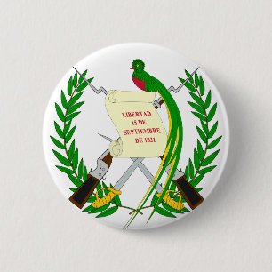 Guatemala-Wappen GT Button