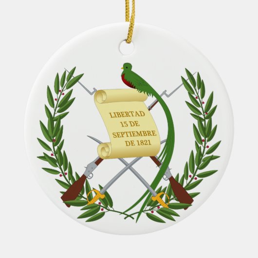 Guatemala-Wappen Keramik Ornament (Vorne)