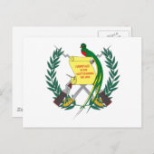 Guatemala-Wappen Postkarte (Vorne/Hinten)