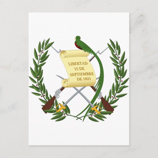 Guatemala-Wappen Postkarte (Vorderseite)