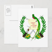 Guatemala-Wappen Postkarte (Vorne/Hinten)
