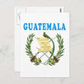 Guatemala-Wappen Postkarte (Vorne/Hinten)