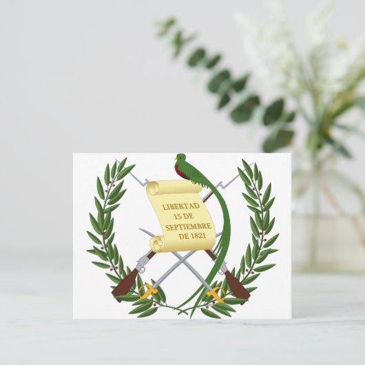 Guatemala-Wappen Postkarte (Stehend Vorderseite)