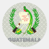 Guatemala-Wappen Runder Aufkleber (Vorderseite)