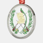 Guatemala-Wappen Silbernes Ornament (Links)