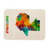 Guatemala Wasserfarbenkarte Magnet (Horizontal)