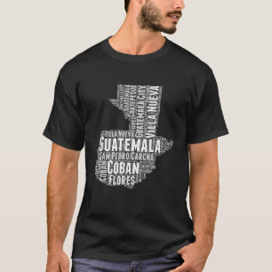 Guatemala Word Cloud Art Landkarte Frauen T-Shirt