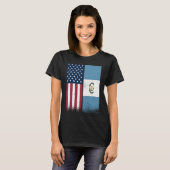 Guatemalan Flag USA And Guatemala Flags Proud T-Shirt (Vorne ganz)