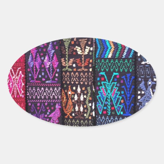 Guatemalas schönes Design Ovaler Aufkleber (Vorderseite)
