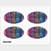 Guatemalas schönes Design Ovaler Aufkleber (Blatt)