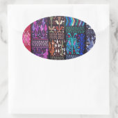 Guatemalas schönes Design Ovaler Aufkleber (Tasche)