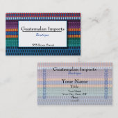 Guatemalteke importiert Butike Visitenkarte (Vorne/Hinten)