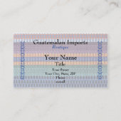 Guatemalteke importiert Butike Visitenkarte (Rückseite)