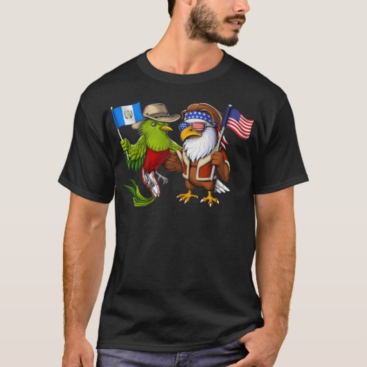 Guatemaltekisch-amerikanisches Erbe T-Shirt (Vorderseite)