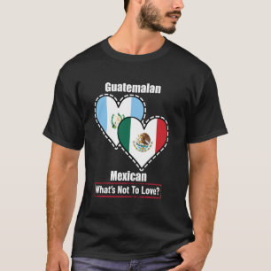 Guatemaltekisch Mexikanische Herzflaggen Was gibt  T-Shirt