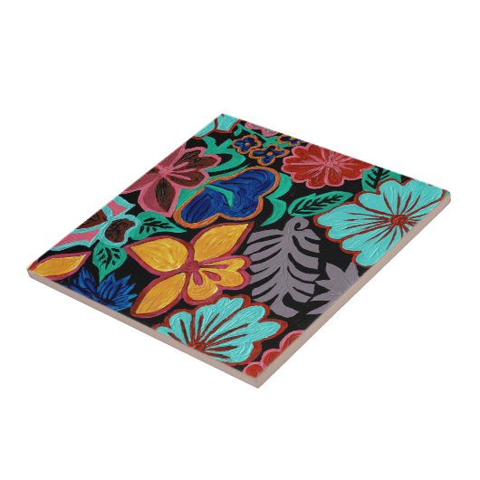 guatemaltekische Blume Fliese (Seite)