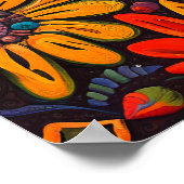 Guatemaltekische Blumenkunst Poster (Ecke)