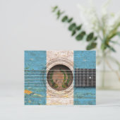 Guatemaltekische Flagge auf der alten akademischen Postkarte (Stehend Vorderseite)