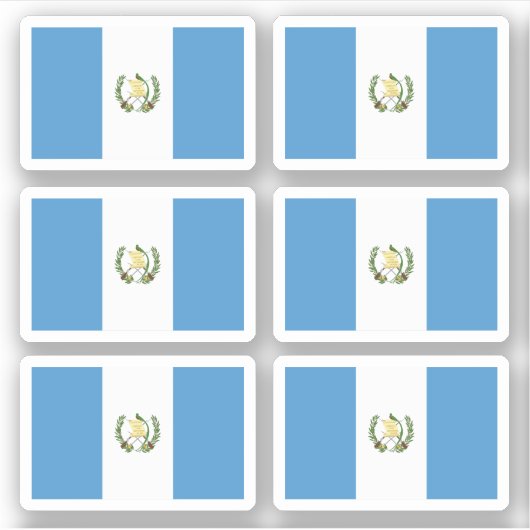 guatemaltekische Flagge Aufkleber (Vorderseite)