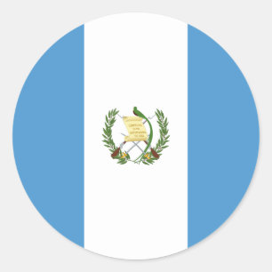 guatemaltekische Flagge, Flagge Guatemalas Runder Aufkleber