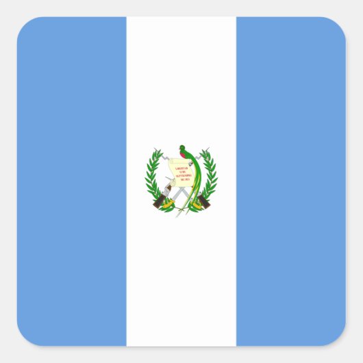 guatemaltekische Flagge Quadratischer Aufkleber (Vorderseite)