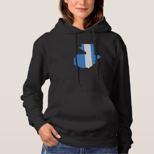 guatemaltekische Flagge und Karte Hoodie
