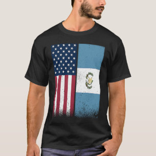 Guatemaltekische Flagge USA und Guatemala Flaggen  T-Shirt