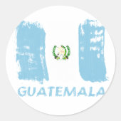 Guatemaltekische Grunge-Designs Runder Aufkleber (Vorderseite)