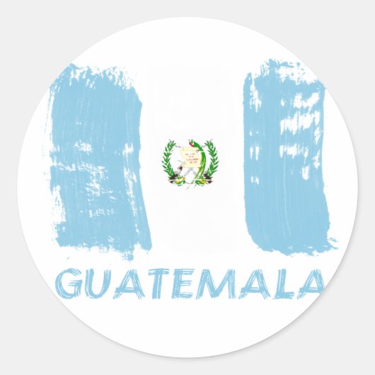 Guatemaltekische Grunge-Designs Runder Aufkleber (Vorderseite)