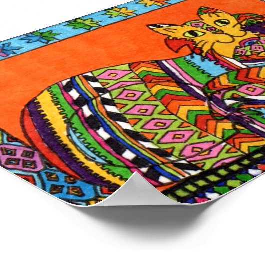 Guatemaltekische Stilkatze Poster (Ecke)