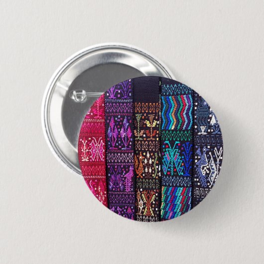 guatemaltekische Textildesigns Button (Vorne & Hinten)