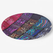 guatemaltekische Textildesigns Pappteller (Schrägansicht)