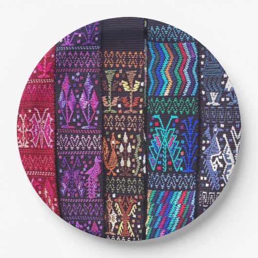 guatemaltekische Textildesigns Pappteller (Vorderseite)