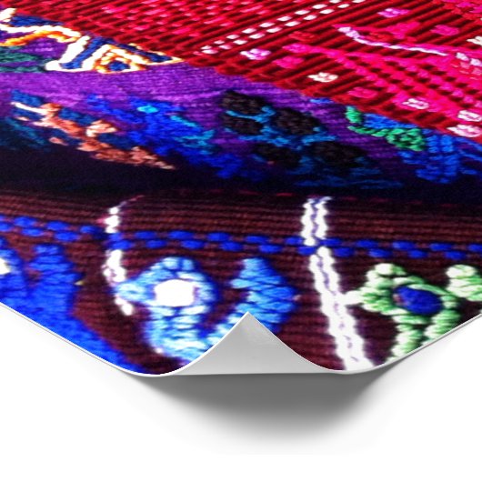 guatemaltekische Textildesigns. Poster (Ecke)