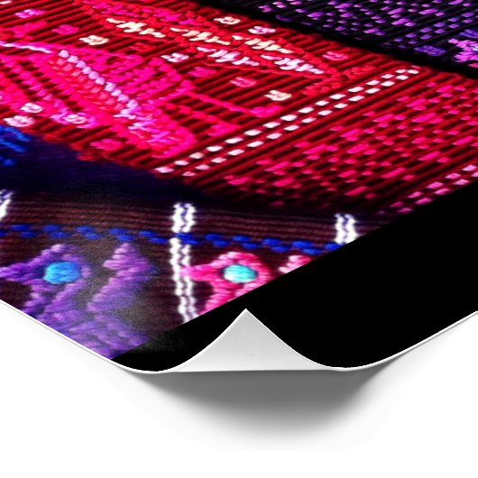 guatemaltekische Textildesigns. Poster (Ecke)