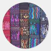 guatemaltekische Textildesigns Runder Aufkleber (Vorderseite)
