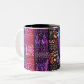guatemaltekische Textildesigns Zweifarbige Tasse (Vorderseite Links)