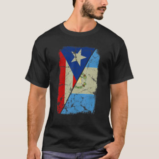 Guatemaltekische und puerto-amerikanische Flagge - T-Shirt
