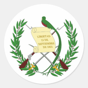 Guatemaltekischer Flaggenaufkleber Runder Aufkleber