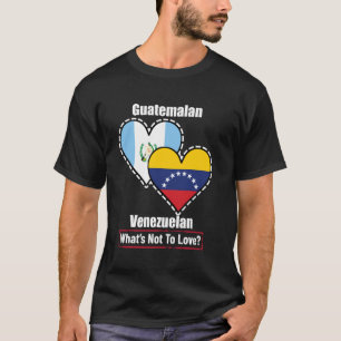 Guatemaltekischer venezolanischer Herzflaggen Was  T-Shirt
