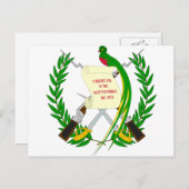 guatemaltekisches Emblem Postkarte (Vorne/Hinten)