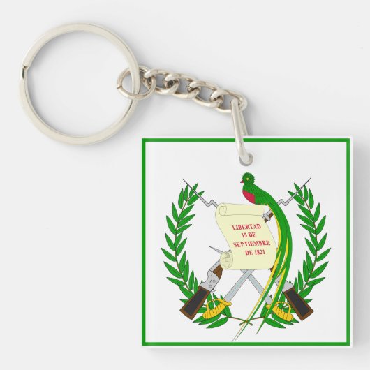 guatemaltekisches Emblem Schlüsselanhänger (Vorderseite)