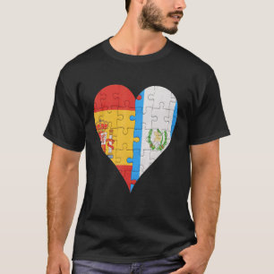 Guatemaltekisches Flaggenherz T-Shirt