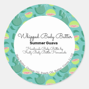 Guava-Frucht-Pop-Body-Butter-Bad-Branding Runder Aufkleber