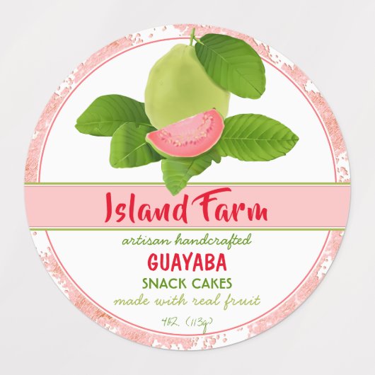 Guava-Fruchtpaket Etiketten (Design 1)